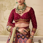 Royal Red Embroidered Banarasi Lehenga - LaVante Fashion
