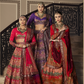 Red Radiance Banarasi Bridal Lehenga with Rich Weaving - LaVante Fashion