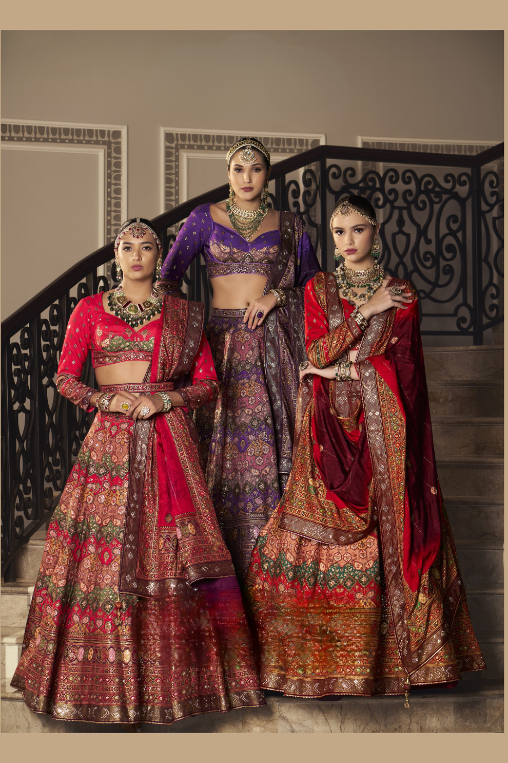 Red Radiance Banarasi Bridal Lehenga with Rich Weaving - LaVante Fashion