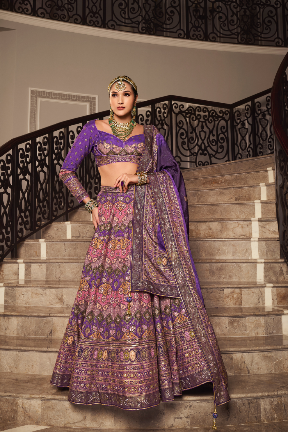 Regal Purple Designer Silk Lehenga Choli - LaVante Fashion