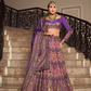 Regal Purple Designer Silk Lehenga Choli - LaVante Fashion