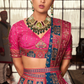 Navy Blue Twilight Glam Mirror Silk Lehenga Choli - LaVante Fashion