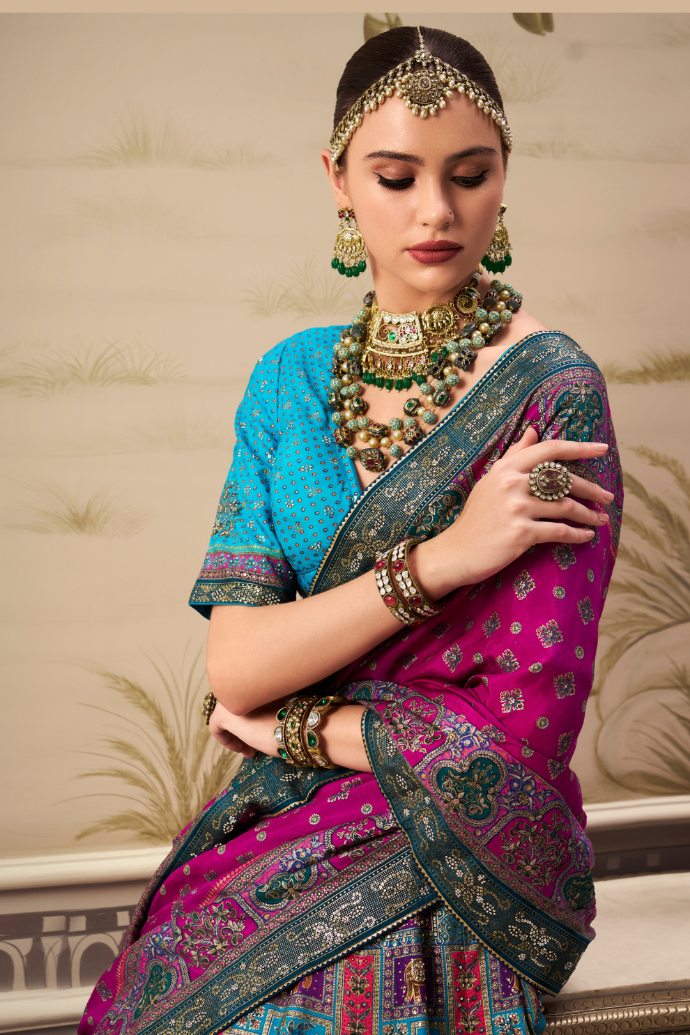 Reverie Banarasi Silk Lehenga with Exquisite Embroidery - LaVante Fashion