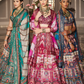 Pink Horizon Banarasi Silk Lehenga Ensemble - LaVante Fashion