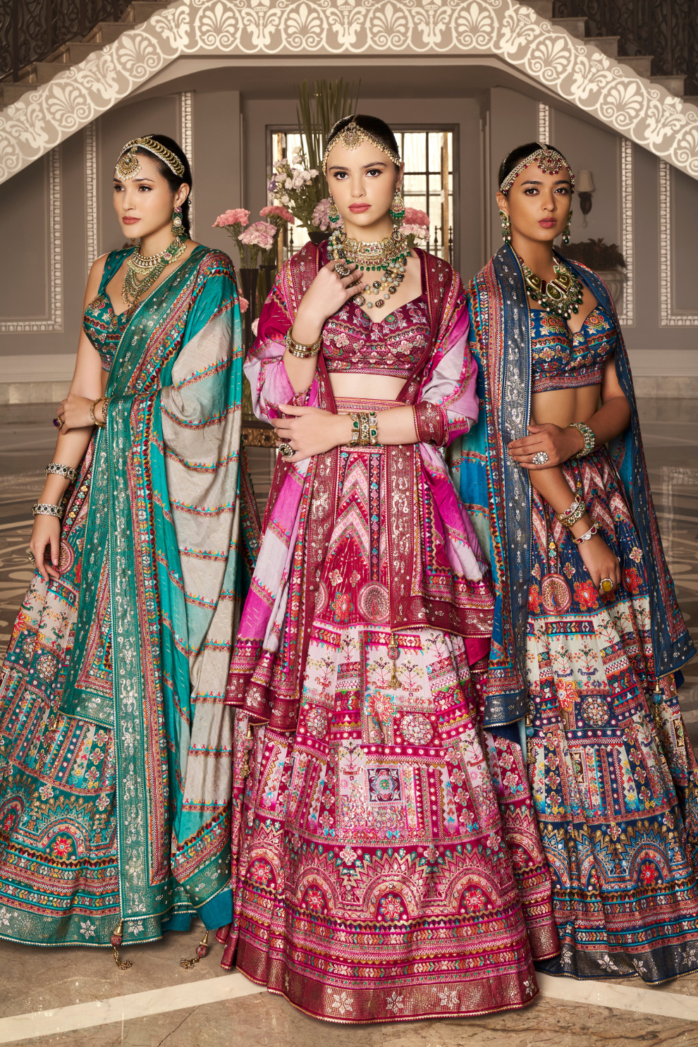 Pink Horizon Banarasi Silk Lehenga Ensemble - LaVante Fashion