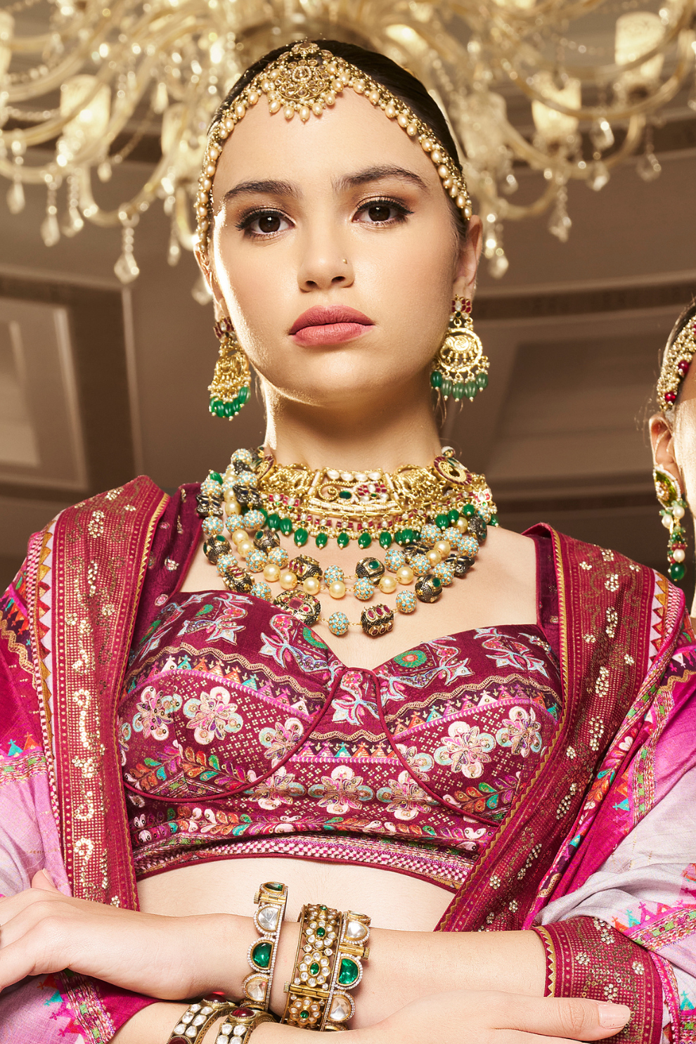 Pink Horizon Banarasi Silk Lehenga Ensemble - LaVante Fashion