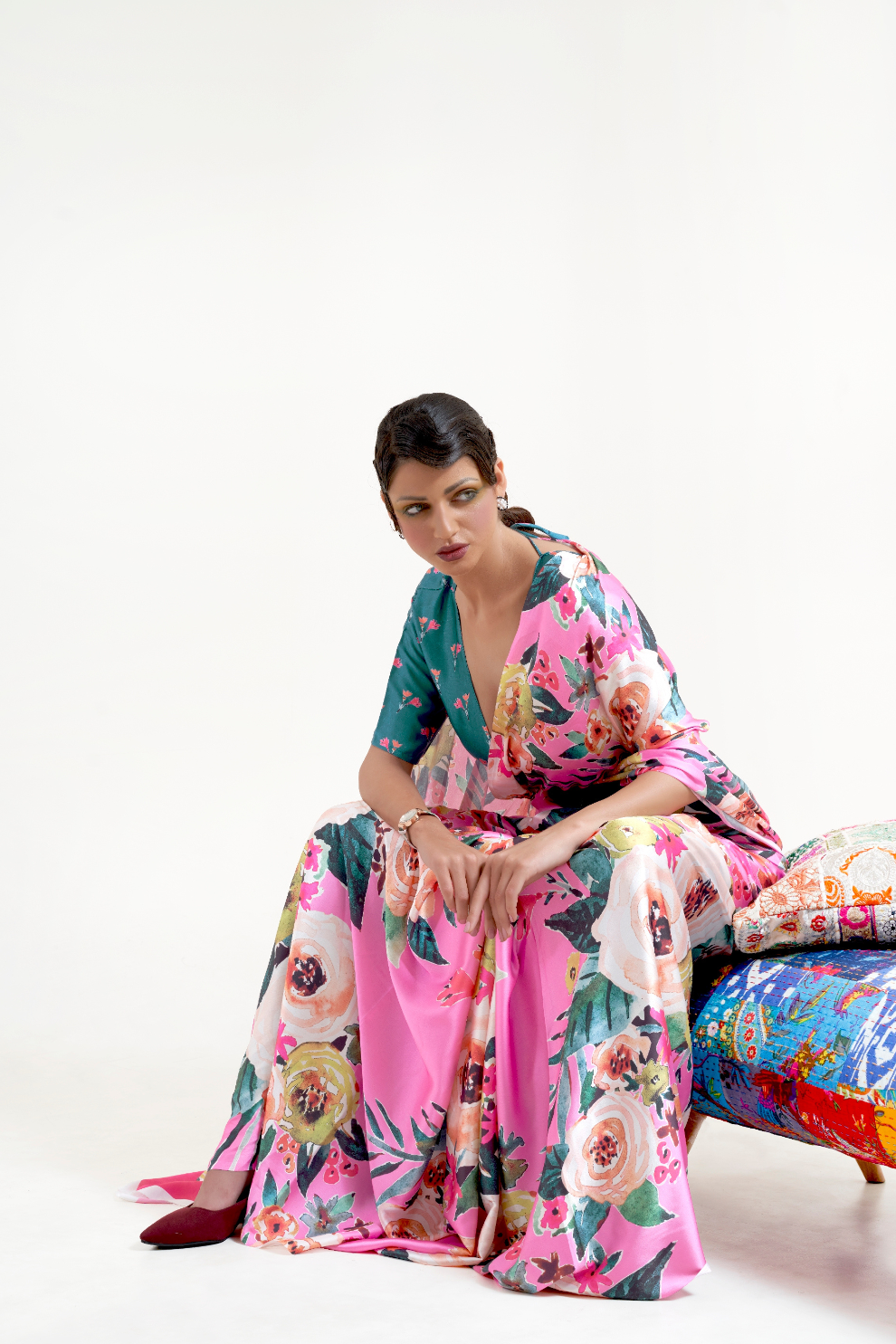 Casual Wear Satin Silk Saree with Smooth Finish