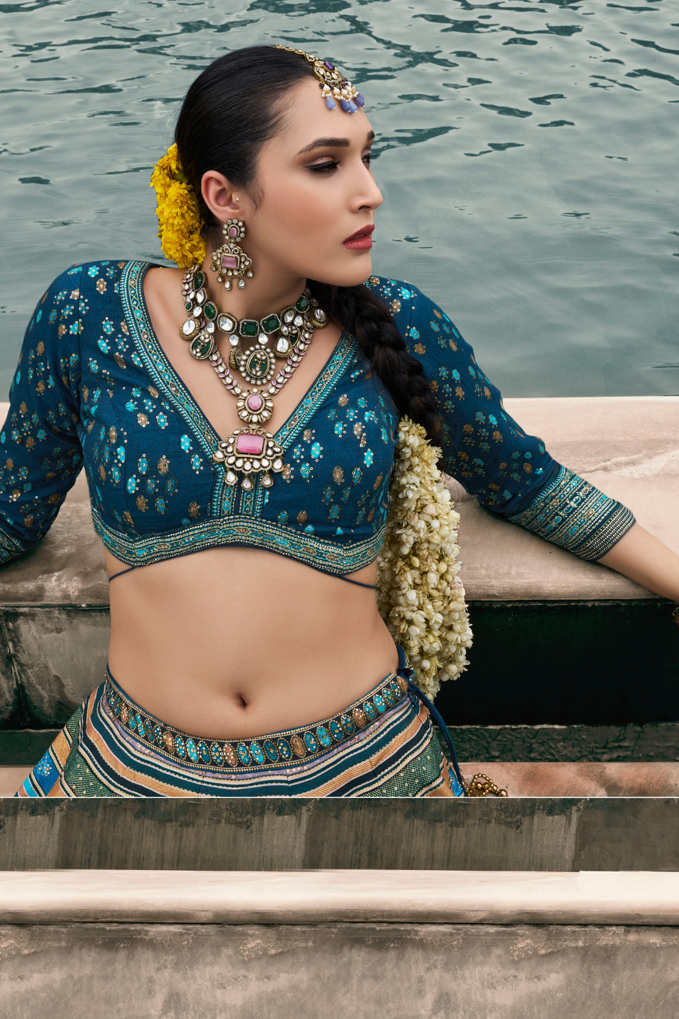 Premium Royal Blue Silk Lehenga Choli - LaVante Fashion