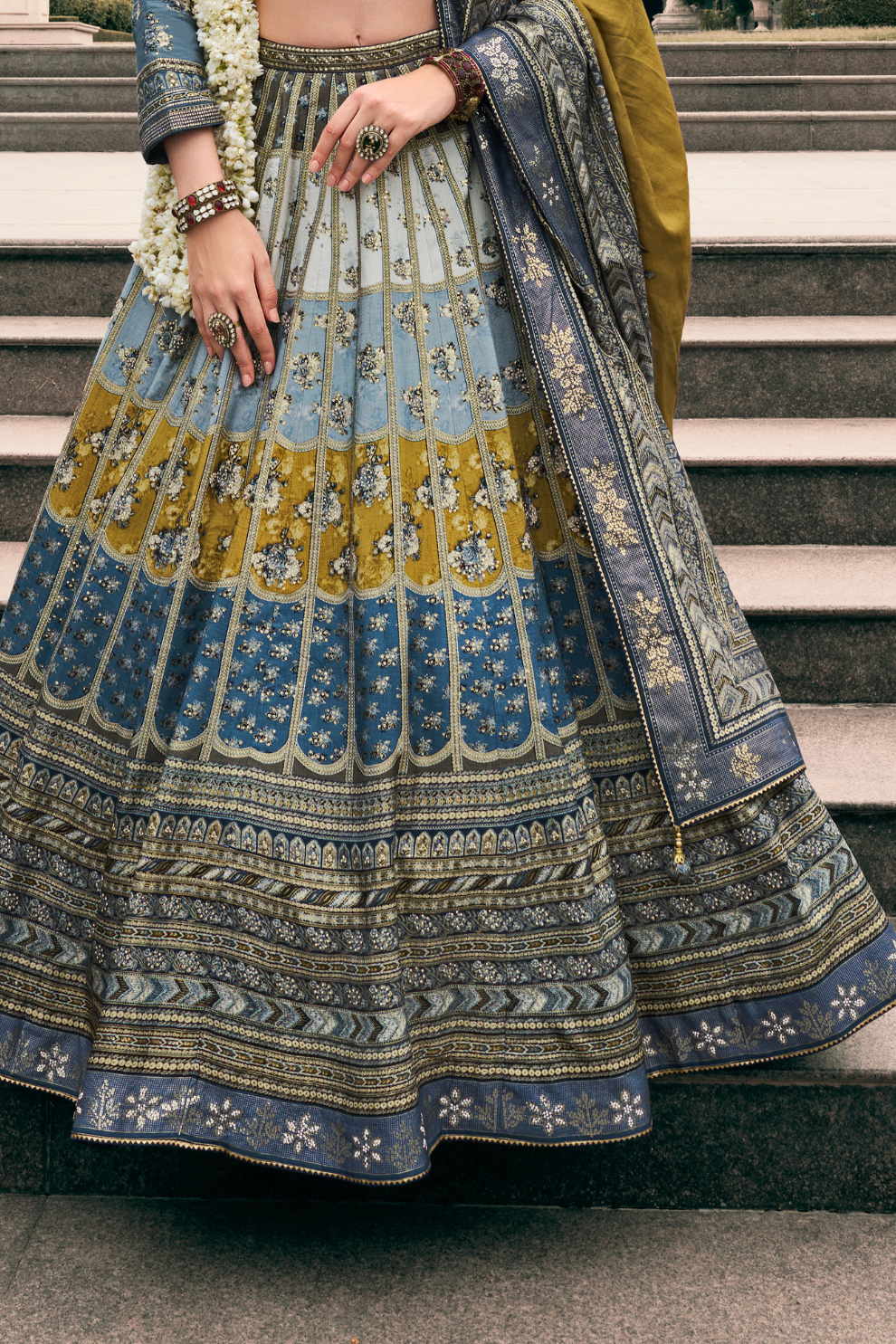 Premium Navy Blue Silk Lehenga Choli - LaVante Fashion