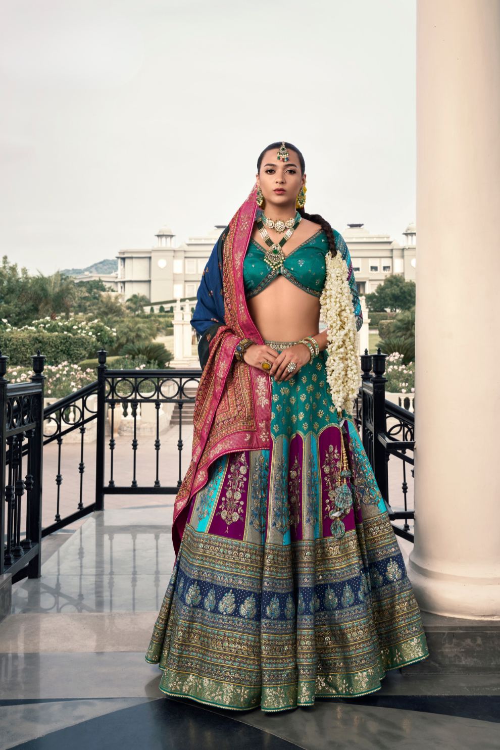 Premium Turquoise Silk Lehenga Choli - LaVante Fashion