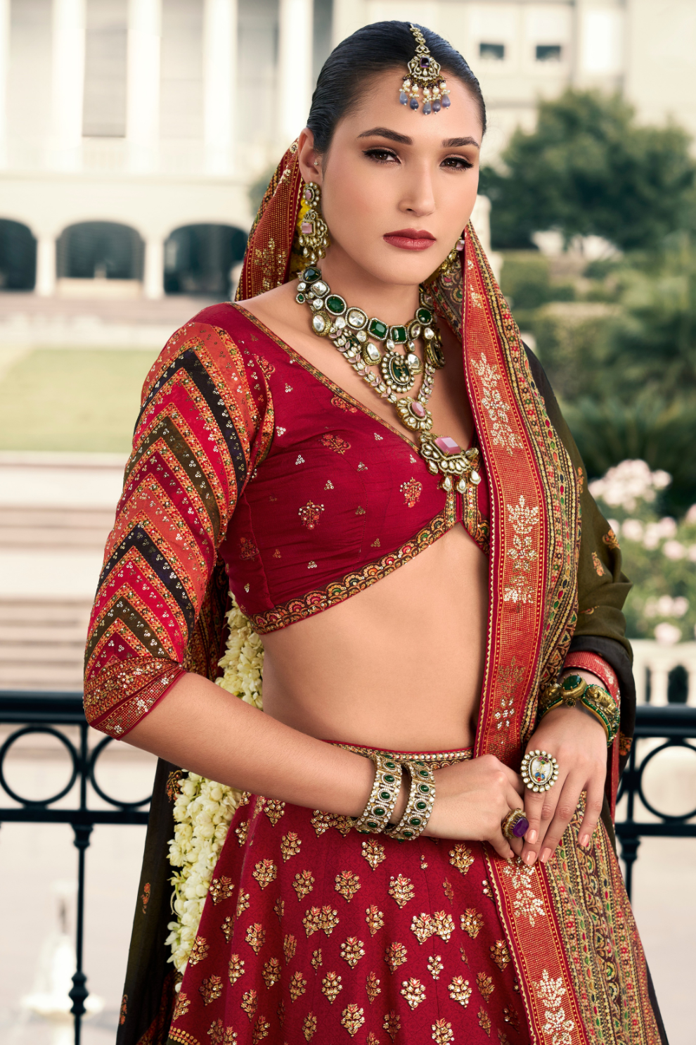 Premium Red Silk Lehenga Choli - LaVante Fashion