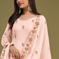 Chic Pink Georgette Suit for Mehendi and Sangeet Occasions
