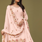 Chic Pink Georgette Suit for Mehendi and Sangeet Occasions