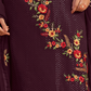 Stylish Wine Sequined Salwar Kameez in Soft Georgette Fabric