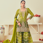 Royal Radiance Chinnon With Heavy Embroiderd Work  Palazzo Suit for the Modern Diva