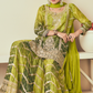 Royal Radiance Chinnon With Heavy Embroiderd Work  Palazzo Suit for the Modern Diva