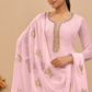 Elegant Pink Palazzo Georgette Pant Style Salwar Kameez