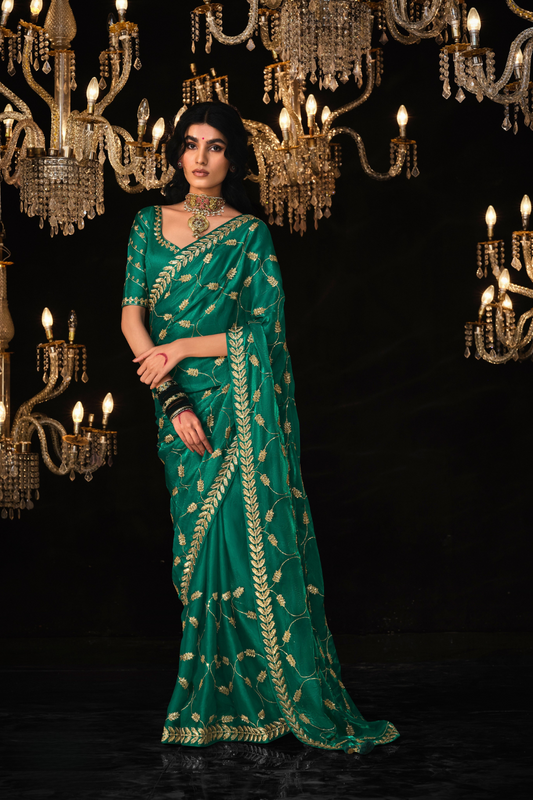 Beautiful Designer Wedding Saree with Premium Fancy Work