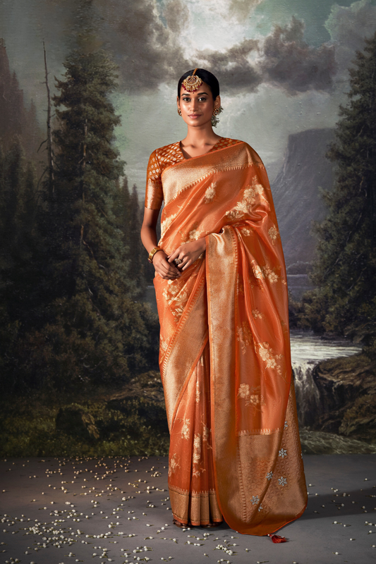 Majestic Woven Banarasi Silk Saree in Lustrous Pure Silk