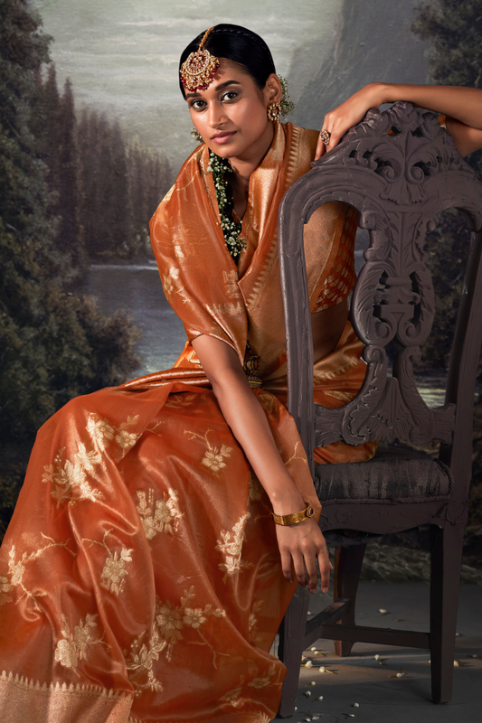 Majestic Woven Banarasi Silk Saree in Lustrous Pure Silk