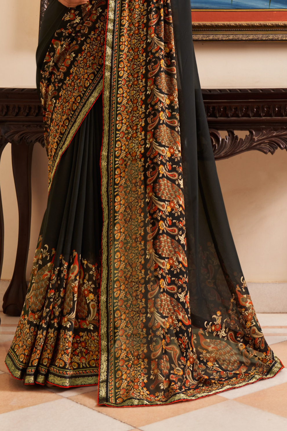 Elegant Georgette Saree with Graceful Drape