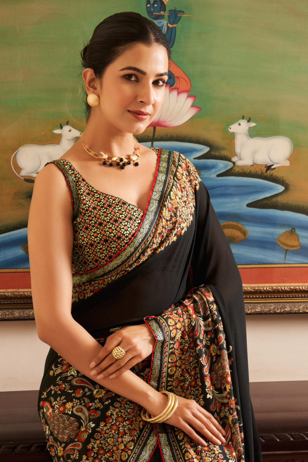 Elegant Georgette Saree with Graceful Drape