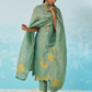 Graceful Sky Blue Salwar Kameez Crafted in Crushed Fabric