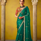 Tissue Silk Embroidered Saree with Sequins and Beads Work