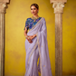 Tissue Silk Embroidered Saree with Sequins and Beads Work