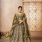 Elegant Bridal Lehenga Featuring Delicate Thread Embroidery