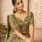 Elegant Bridal Lehenga Featuring Delicate Thread Embroidery