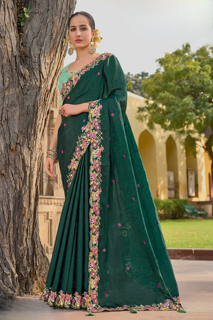 Whispers of Elegance in Fancy Tissue Organza Silk Drape