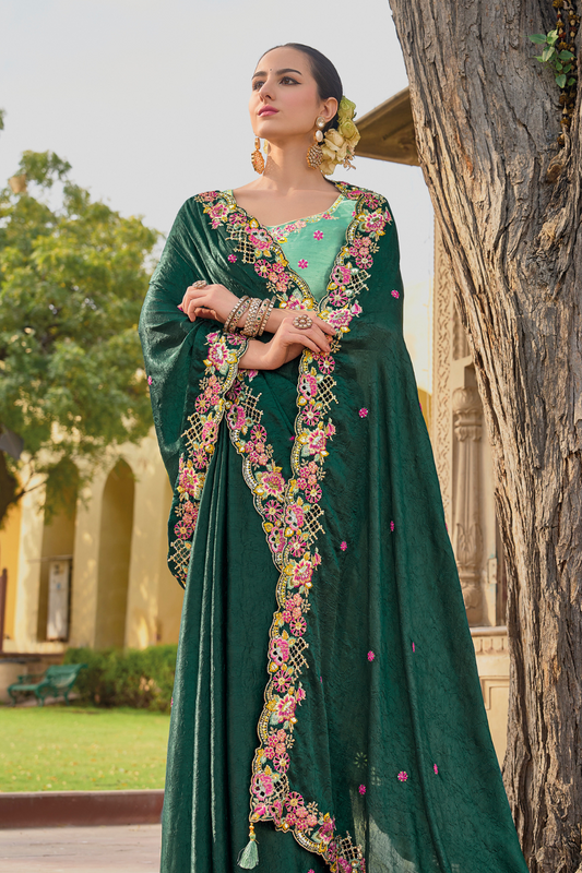 Whispers of Elegance in Fancy Tissue Organza Silk Drape