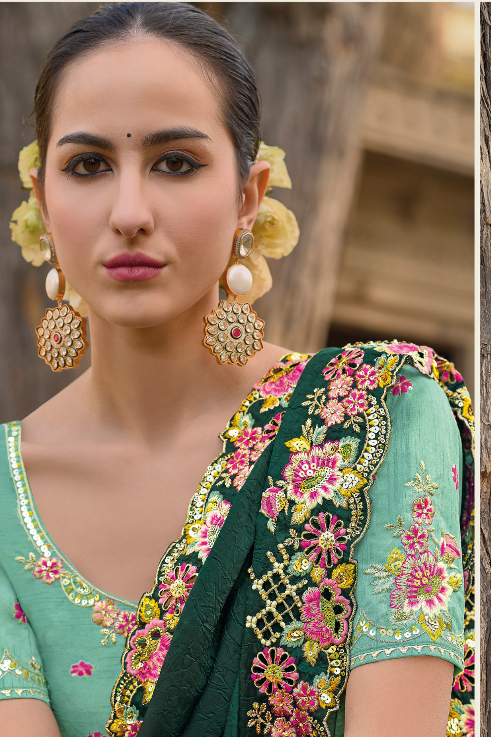 Whispers of Elegance in Fancy Tissue Organza Silk Drape