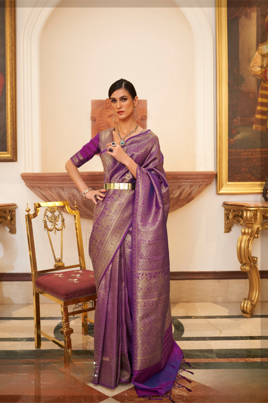 Handloom Banarasi Weaving Silk Saree with Traditional Elegance