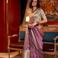 Handwoven Moss Chiffon Saree with Heavy Jacquard Blouse