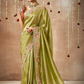 Tissue Dola Silk Embroidered Wedding Saree for Timeless Elegance