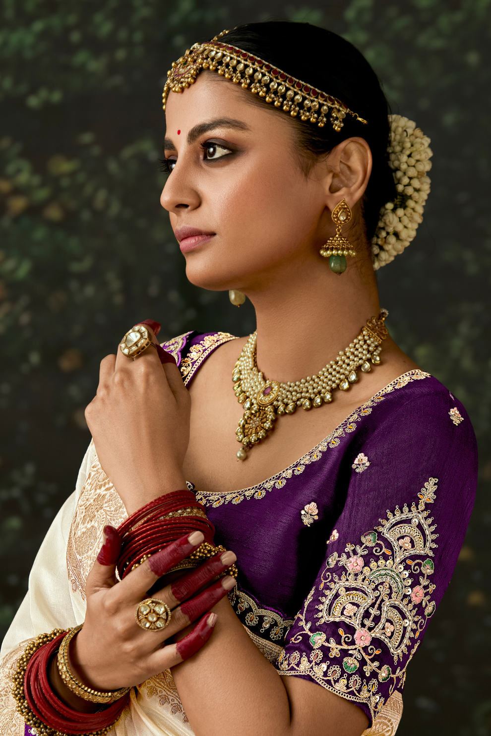 Woven Art Silk Wedding Saree with Rich Traditional Detailing