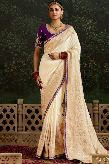 Woven Art Silk Wedding Saree with Rich Traditional Detailing