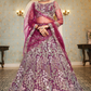 Festive Net Lehenga Choli with Rich Coding and Zarkan Accents