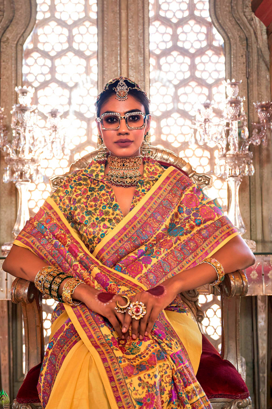 High-Quality Super 801 P.V. Silk Saree with H.B. Luxury Print - LaVante Fashion