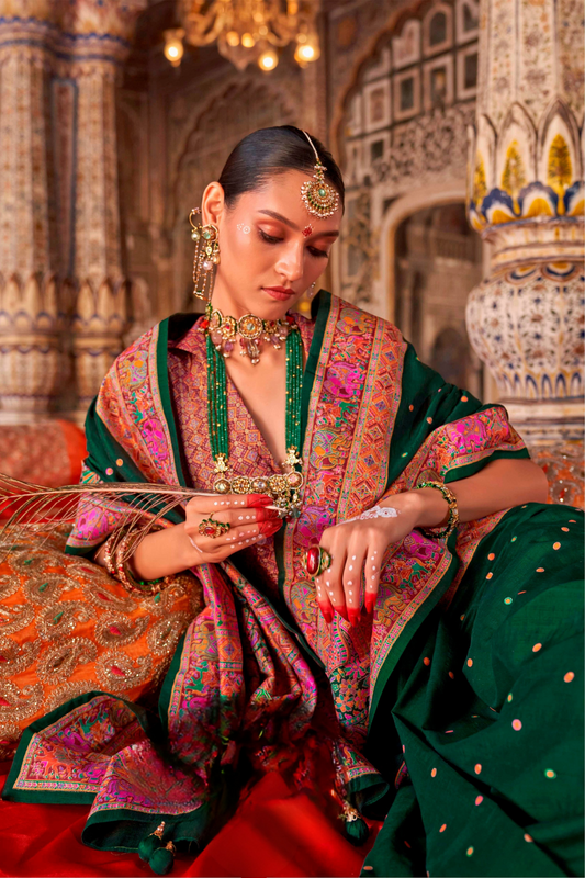 Soft Polyester Viscose Silk Saree with Hand Block Luxury Print - LaVante Fashion