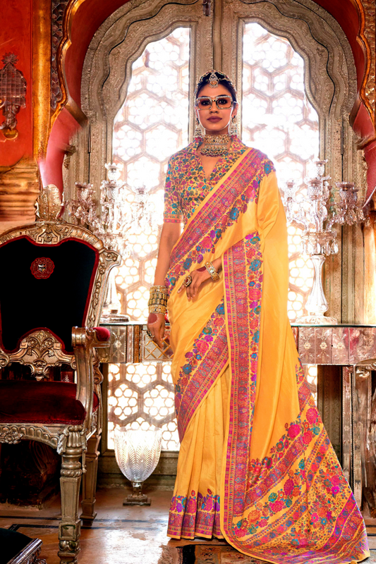 High-Quality Super 801 P.V. Silk Saree with H.B. Luxury Print - LaVante Fashion