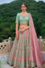 Beautifully Shaded Silk Lehenga with Handcrafted Embroidery & Cutwork