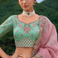Beautifully Shaded Silk Lehenga with Handcrafted Embroidery & Cutwork