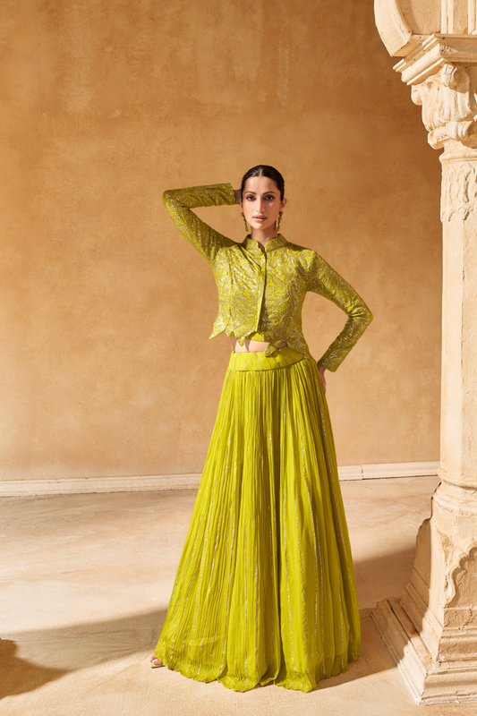 Lime Luxe Indo-Western Set