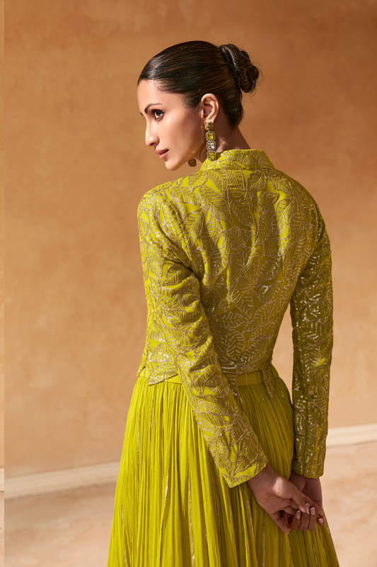 Lime Luxe Indo-Western Set