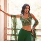 Elegant Indo-Western Green Shrug with Palazzo Outfit