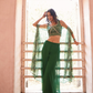 Elegant Indo-Western Green Shrug with Palazzo Outfit