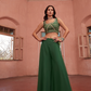 Elegant Indo-Western Green Shrug with Palazzo Outfit